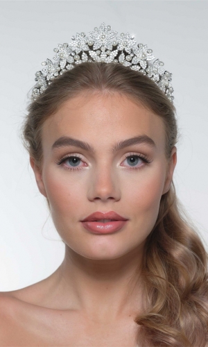 Tiara silver/ivory | bridalstore.dk