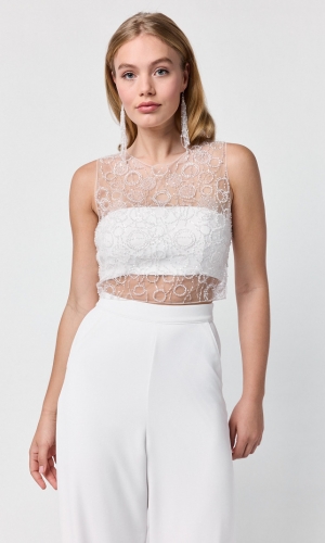 Top Beaded ivory | bridalstore.dk