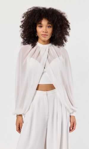 Top Crepe Georgette ivory | bridalstore.dk