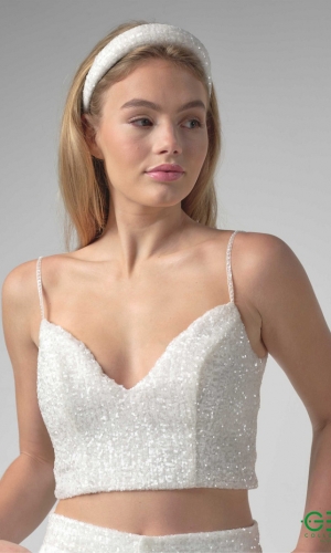 Top Gem Mica ivory | bridalstore.dk