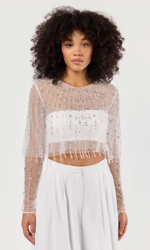 Top Pearls and Strass ivory/silver | bridalstore.dk