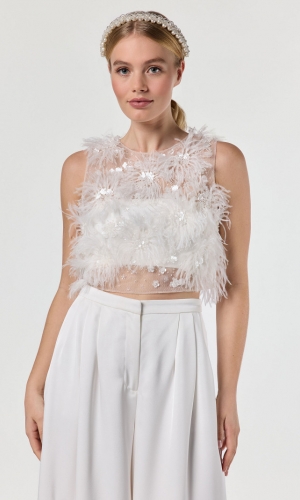 Top Posy ivory | bridalstore.dk