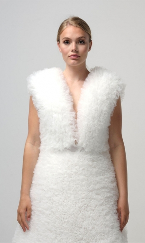 Top Ruffles ivory | bridalstore.dk