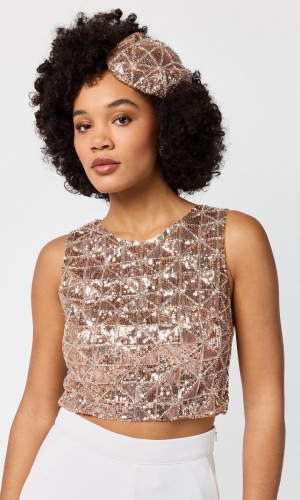 Top Sequins Jill bronze | bridalstore.dk