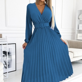 VIVIANA plisseret midikjole i jeans