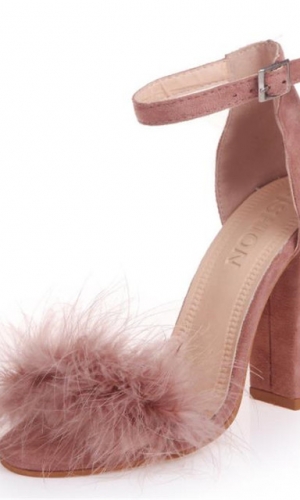 Rosa, ivory sko faux fur 