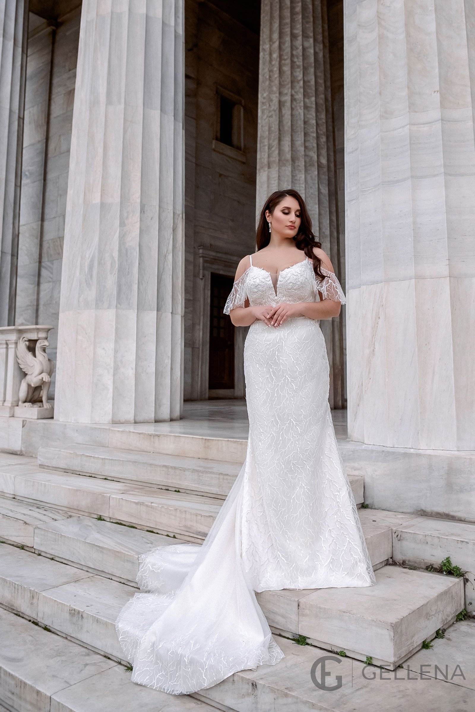 Plus size havfrue brudekjole