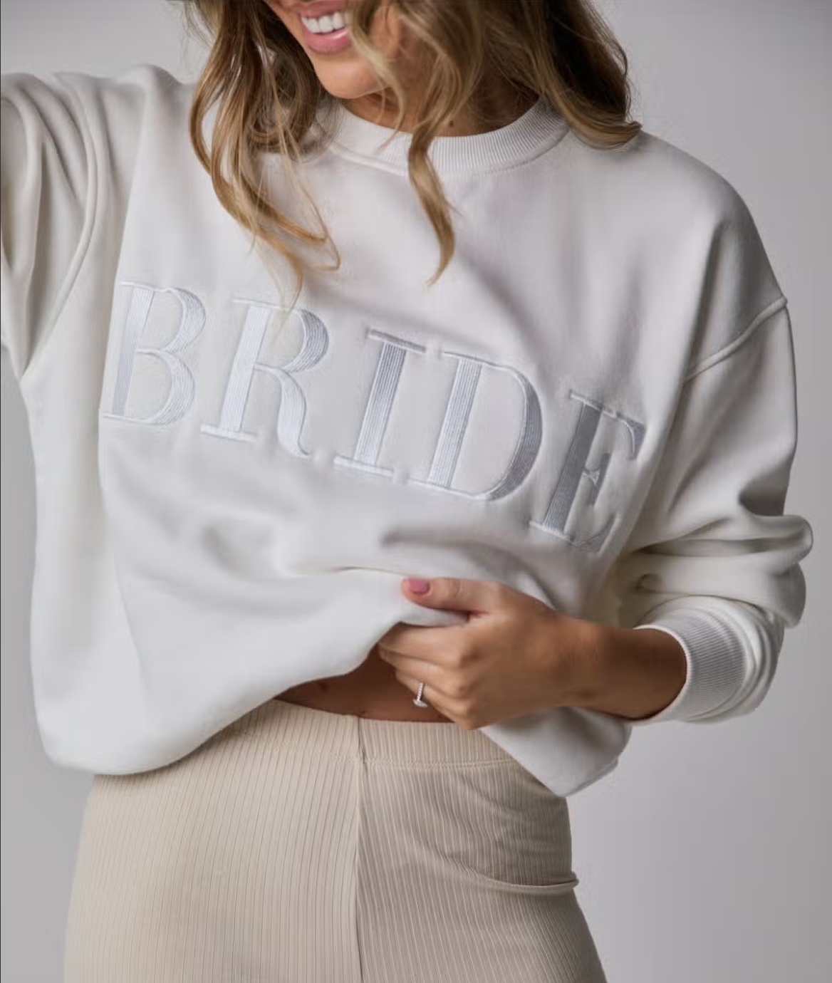 Sweatshirt hvid farve