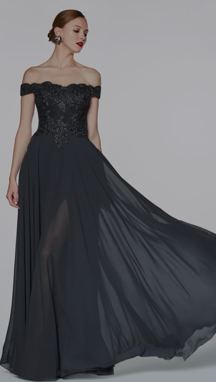 Kjole 7258. Off the shoulder blonde