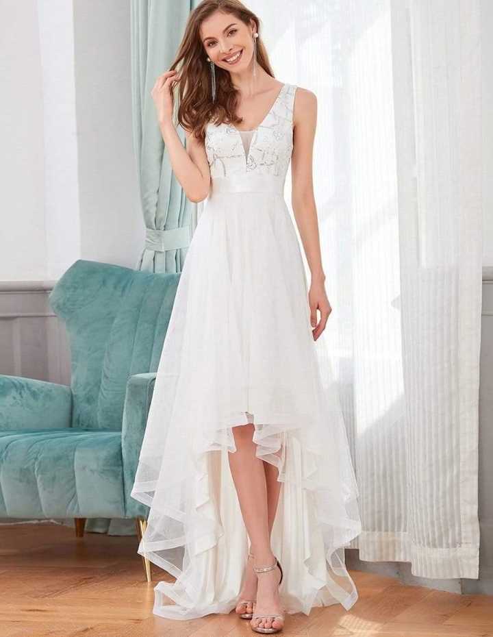   2027 brudekjole high low fra dansk brudekjole butik bridalstore.dk 