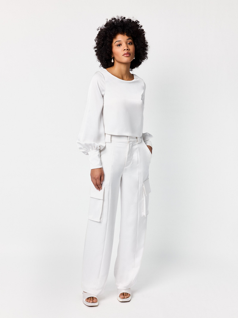 Blouson mat satin Gem Lucia ivory | bridalstore.dk