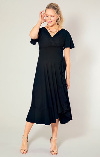 Graviditets festkjole Waterfall sort | bridalstore.dk