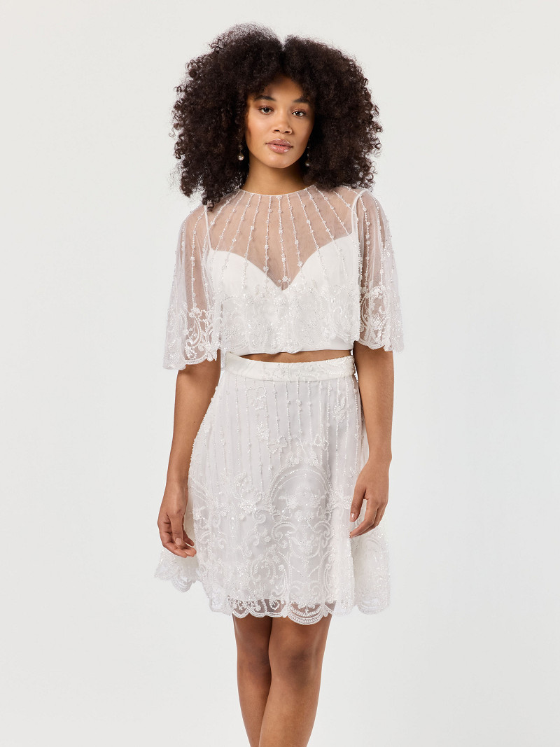 Nederdel Short Jenna ivory/silver | bridalstore.dk
